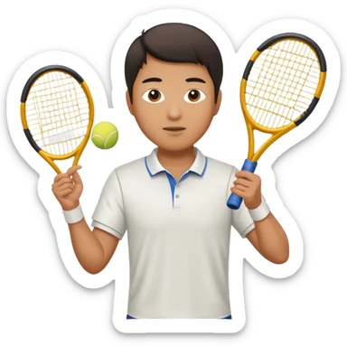 An Asian guy that plays tennis from USC sticker