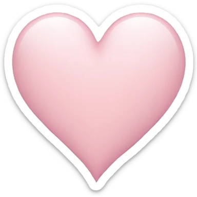 light pink heart sticker