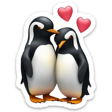 Penguins in love sticker
