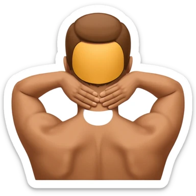 Man with back arched sticker