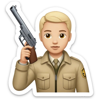 Signe pistolet vers le haut sticker