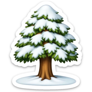 Tree with snow  sticker