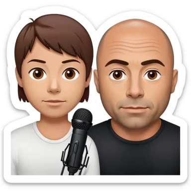 generate realistic detailed joe rogan podcast sticker