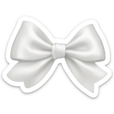white satin bow sticker