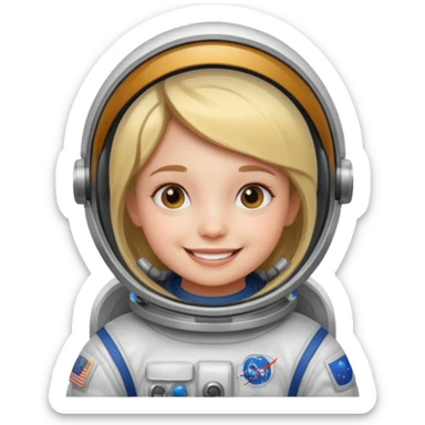 Astronaut girl Kid sticker
