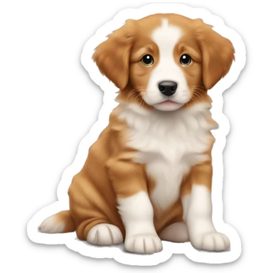 Nova Scotia duck tolling retriever puppy sticker