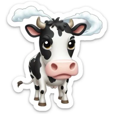 Tornado-cow sticker