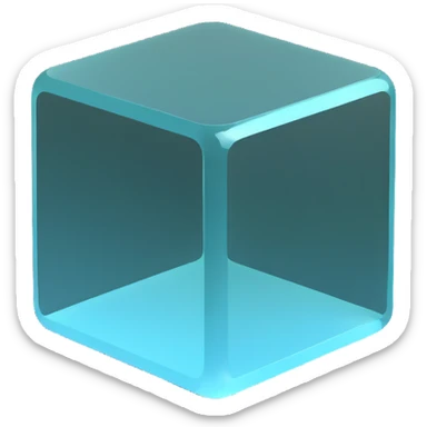 Russian Samokat delivery company logo on a transparent glass square rounded block sticker