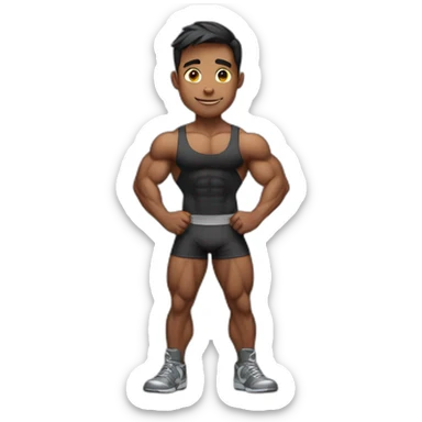 A young man bodybuilder with the muscular body  sticker