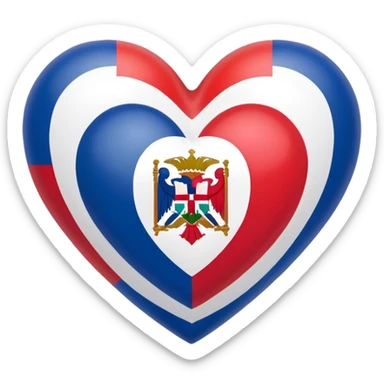 Dominican heart sticker
