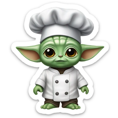 chef baby yoda sticker