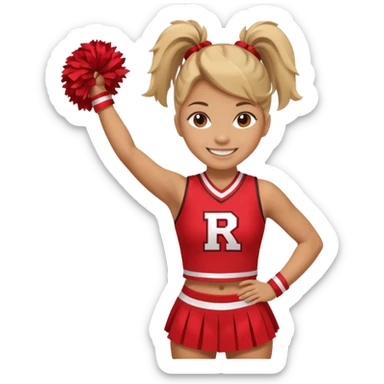 Rutgers full body Cheerleader sticker