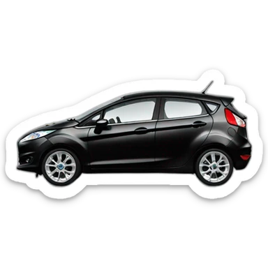 ford fiesta black with drink bottle sticker