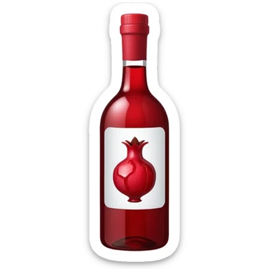 Pomegranate Syrup in a wine bottle sticker