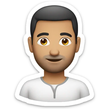 middle east man with round face sticker