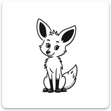 Fennec fox sticker