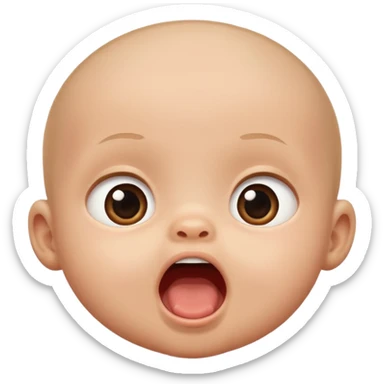 Hungry baby sticker