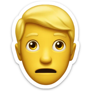 yellow emoji that witnessed the ubiverse and it's unimaginable horrors sticker