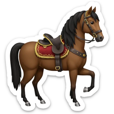 Horse with Cossack saddle sticker