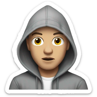 eminem with hoodie sticker