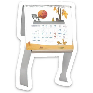 Desk calendar  sticker