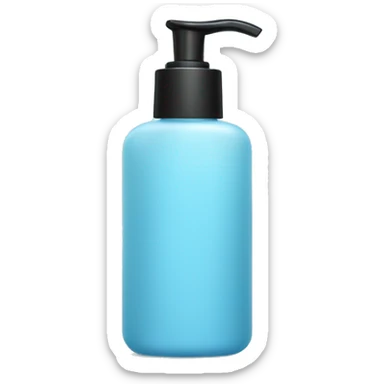 Light blue lotion bottle sticker