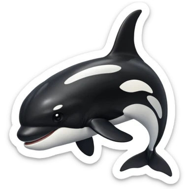 Orca without the eyes sticker