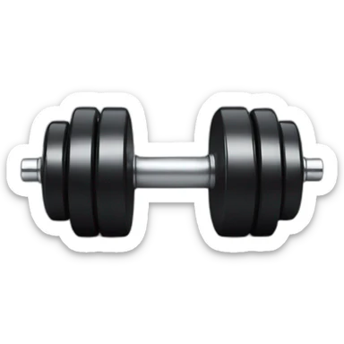 The two dumbbells are very realistic and look great sticker