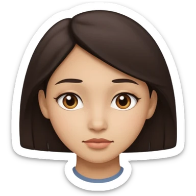 racially ambiguous female face sticker