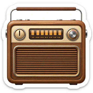 Brown radio sticker