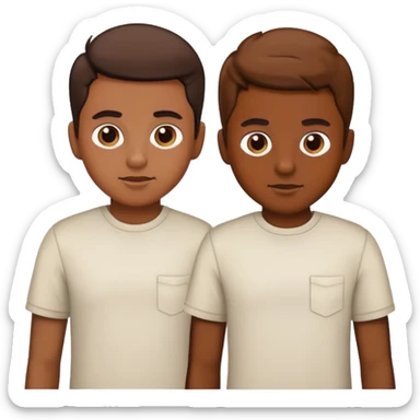 boys in stylish shirts sticker