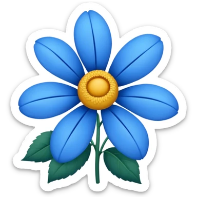 blue flower sticker