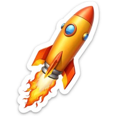 rocket launch sticker
