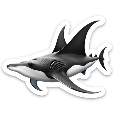 Manta ray sticker