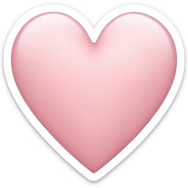 light pink heart  sticker