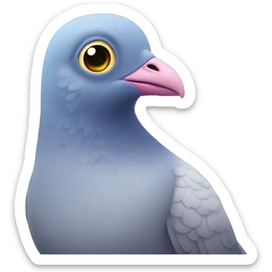 starstruck pigeon with stars for eyes sticker