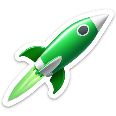 green rocket  sticker