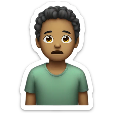 a sad kid crying because his parents is dead sticker