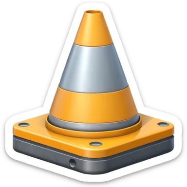 Cone pontoon sticker