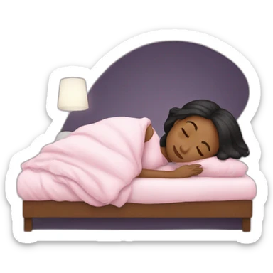 Girl in bed sleep sticker