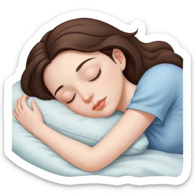 beautiful pale brunette girl sleeping sticker
