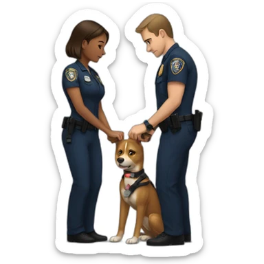 FBI Officer handcuffing a girl sticker