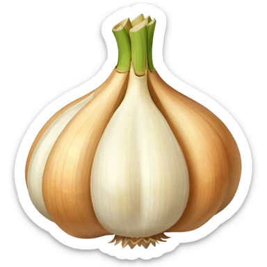 minced garlic emoji - garlic clove with cubed garlic sticker