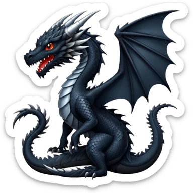 Dragón negro  sticker