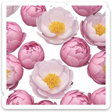 peonies ￼ sticker