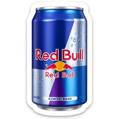 Kokos blåbär redbull sticker