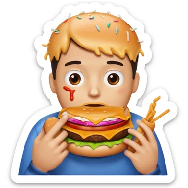 fast-food lover sticker