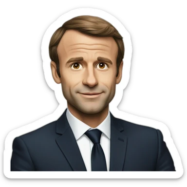 Macron en fin de soirée sticker