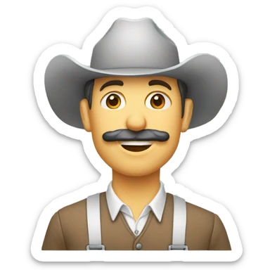 Un porteur de oir une ferme bouche sticker