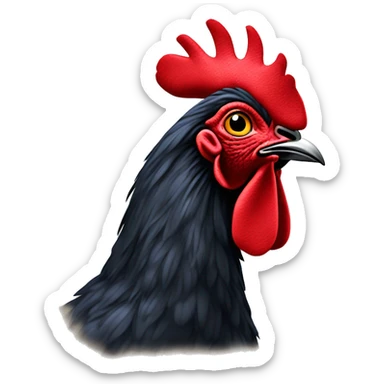 coq femelle à la peau noire  sticker